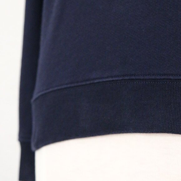 Madewell 100% Cotton Cutout Crewneck Pullover Sweatshirt Navy Blue Size S $72 - Picture 10 of 13